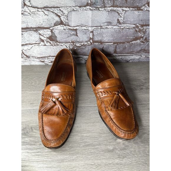 Hanover Brown Leather Kiltie Tassel VTG Loafers Dress Shoes Men Sz 10.5M US/44EU main image 13